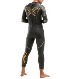 2XU Men's P:2 Propel Tri Wetsuit -Daily Swim Wear 8651723276456 blackorangefizz 2a