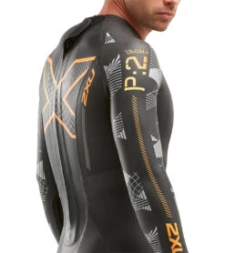 2XU Men's P:2 Propel Tri Wetsuit -Daily Swim Wear 8651723276456 blackorangefizz 4a