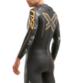 2XU Men's P:2 Propel Tri Wetsuit -Daily Swim Wear 8651723276456 blackorangefizz 5a
