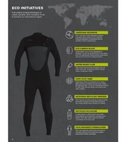 Xcel Men's 5/4mm Axis Front Zip Hooded Fullsuit Wetsuit -Daily Swim Wear 8652192645288 black 3a