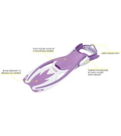 Cressi Kids' Rocks Fins -Daily Swim Wear 8652268896424 lilacwhite 5a