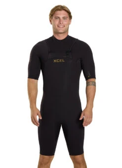 Xcel Men's 2/1.5mm Comp + Long Sleeve Spring Wetsuit -Daily Swim Wear 8652623806632 black 1a