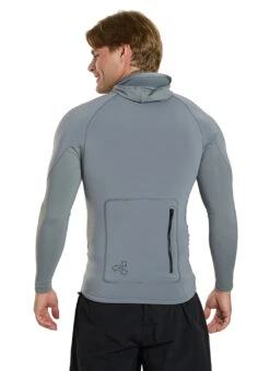 Xcel Men's 1.5mm Comp Hooded Neostretch Long Sleeve Top 13 Xcel Men's 1.5mm Comp Hooded Neostretch Long Sleeve Top -Daily Swim Wear 8652623904936 grey 3a