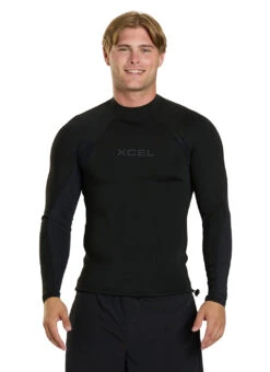 Xcel Men's 1.5mm Comp Neostretch Long Sleeve Top 9 Xcel Men's 1.5mm Comp Neostretch Long Sleeve Top -Daily Swim Wear 8652624003240 black 1a