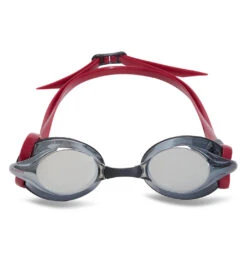 Sporti HydroZoom Vortex Mirrored Goggle -Daily Swim Wear 8652646318248 silvermirroredsmokelensburgundystrap 3a