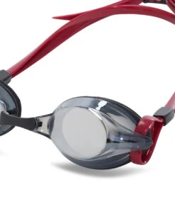 Sporti HydroZoom Vortex Mirrored Goggle -Daily Swim Wear 8652646318248 silvermirroredsmokelensburgundystrap 6a