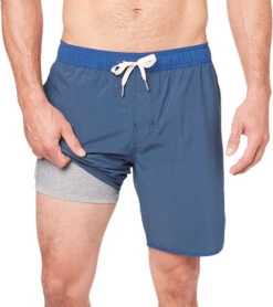 Fair Harbor Clothing Men's 18" Anchor Swim Trunks -Daily Swim Wear 8652811206824 darkdenim 3a