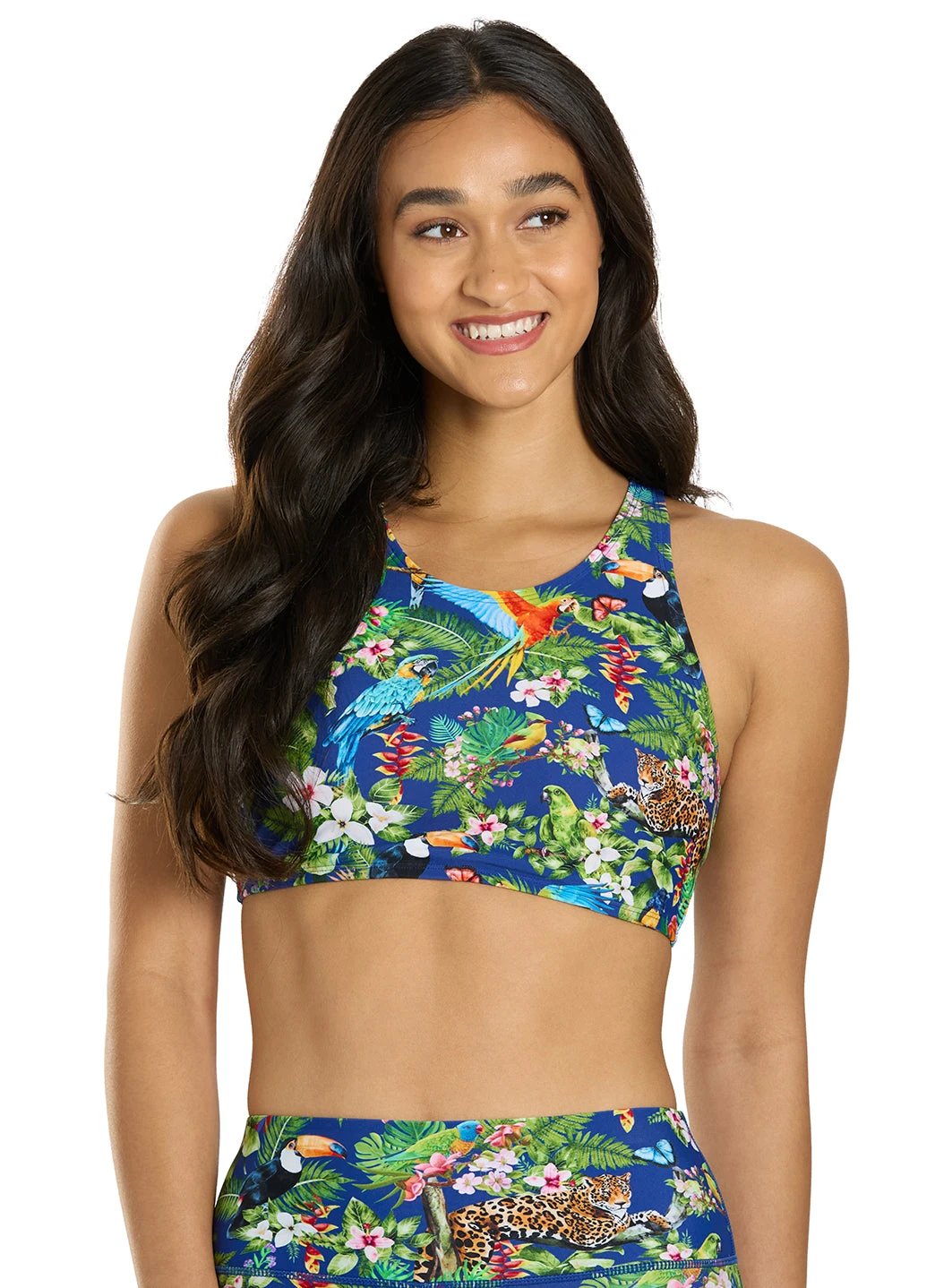 Sporti Active Tropical Oasis High Neck Crop Bikini Top 5 Sporti Active Tropical Oasis High Neck Crop Bikini Top - Image 3