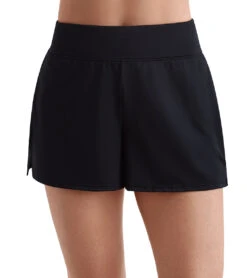 Shape Solver By Penbrooke Women's Divine Solids Bottoms Swim Shorts -Daily Swim Wear 8665868337320 black