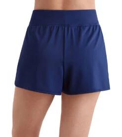 Shape Solver By Penbrooke Women's Divine Solids Bottoms Swim Shorts -Daily Swim Wear 8665868337320 newnavyblue 3a