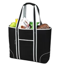 Picnic At Ascot Bold Large Insulated Cooler Tote -Daily Swim Wear 8666503217320 blackgrey