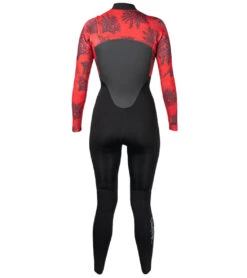 Xcel Women's Water Inspired 3/2mm Axis X Fullsuit Westsuit -Daily Swim Wear 8667094450344 blackredcoralprint 3a
