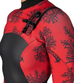 Xcel Women's Water Inspired 3/2mm Axis X Fullsuit Westsuit -Daily Swim Wear 8667094450344 blackredcoralprint 7a