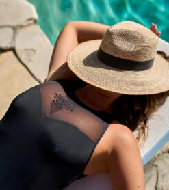 Jantzen Women's Royal Black Diana High Neck One Piece Swimsuit -Daily Swim Wear 8671125504168 black 5a