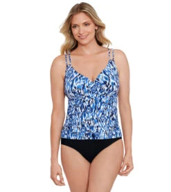 Shape Solver By Penbrooke Women's Ikat's Meow Cross Over Tankini Top 13 Shape Solver By Penbrooke Women's Ikat's Meow Cross Over Tankini Top -Daily Swim Wear 8671875039400 2t