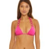 Trina Turk Women's Monaco Covered Ring Triangle Bikini Top