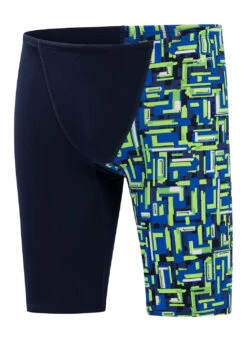 Dolfin Men's Bionic Asymmetrical Jammer Swimsuit 39 Dolfin Men's Bionic Asymmetrical Jammer Swimsuit -Daily Swim Wear 8695143825576 bionicbluegreen 3a