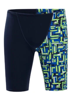 Dolfin Men's Bionic Asymmetrical Jammer Swimsuit 40 Dolfin Men's Bionic Asymmetrical Jammer Swimsuit -Daily Swim Wear 8695143825576 bionicbluegreen 4a