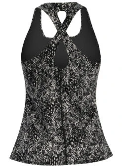 Dolfin Women's Aquashape Print Twist Back Tankini Top -Daily Swim Wear 8713520906408 breeze 5a