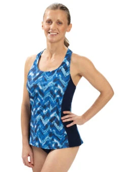 Dolfin Women's Aquashape Print Twist Back Tankini Top -Daily Swim Wear 8713520906408 retreat