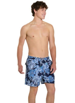 Tommy Bahama Men's Naples Ravello Blooms 6" Inseam Swim Trunks -Daily Swim Wear 8809104769192 islandnavy 2a